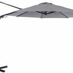 Zweefparasol van 350 cm met UV-bescherming, SenS-Line, lichtgrijs (Per